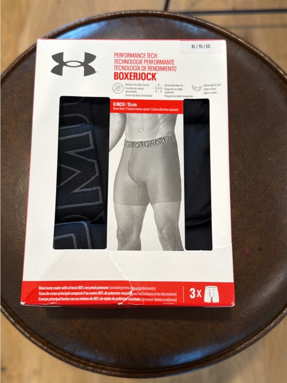 Under Armour Black Men's Performance Boxer Briefs - 3 Pack